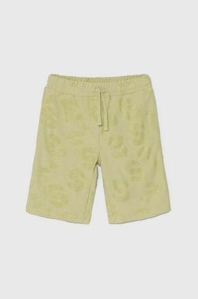 Otroške bombažne kratke hlače Guess zelena barva - zelena. Otroški kratke hlače iz kolekcije Guess