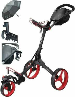 Big Max IQ² 360 Deluxe SET Phantom Black/Red Ročni voziček za golf