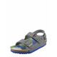 Otroški sandali Birkenstock Milano siva barva - siva. Otroški sandali iz kolekcije Birkenstock. Model izdelan iz ekološkega usnja.