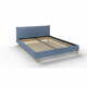 Modra oblazinjena zakonska postelja z letvenim dnom 160x200 cm Tina – Ropez