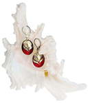 Lampglas Elegantni uhani iz Rdečega morja iz Lampglas z 24-karatnim zlatom EP25