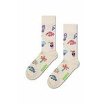 Nogavice Happy Socks Summer Lo-Fi bež barva - bež. Nogavice iz kolekcije Happy Socks. Model izdelan iz elastičnega, vzorčastega materiala.