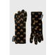 Rokavice Moschino žensko, črna barva - črna. Rokavice iz kolekcije Moschino. Model izdelan iz vzorčaste tkanine.