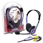 Genius HS-04S slušalke, 3.5 mm/brezžične, modra/siva/srebrna/vijolična, 112dB/mW, mikrofon