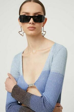 Jopica GCDS ženski - modra. Jopica iz kolekcije GCDS. Model izdelan iz tanke pletenine. Model iz izjemno udobne tkanine z visoko vsebnostjo viskoze.