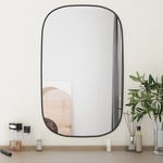 vidaXL Stensko ogledalo črno 80x50 cm