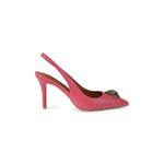Kurt Geiger London salonarji usnjeni Belgravia Sling 85 Pink Comb Leather roza 5595357109