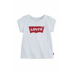 Otroški t-shirt Levi's bela barva - bela. Otroški T-shirt iz kolekcije Levi's. Model izdelan iz pletenine s potiskom.
