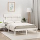 shumee Okvir za posteljo, bel, masivni les, 160 x 200 cm