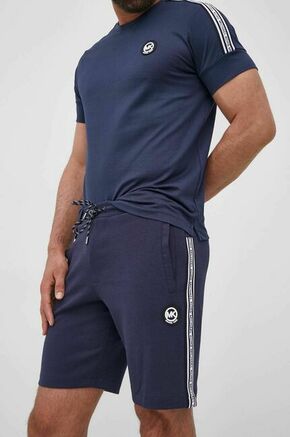 Michael Kors Hlače - mornarsko modra. Kratke hlače iz zbirke Michael Kors. Model narejen iz plesti.