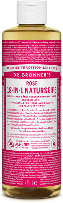 "Dr. Bronner's 18in1 naravno milo vrtnica - 475 ml"