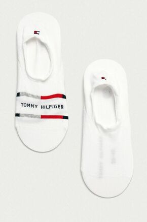 Tommy Hilfiger nogavice (2-pack) - bela. Kratke nogavice iz kolekcije Tommy Hilfiger. Model izdelan iz elastičnega materiala. V kompletu sta dva para.