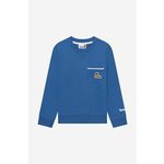 Otroški pulover Timberland Sweatshirt mornarsko modra barva - mornarsko modra. Otroški pulover iz kolekcije Timberland, izdelan iz enobarvnega materiala. Model iz mehke in na otip prijetne tkanine.