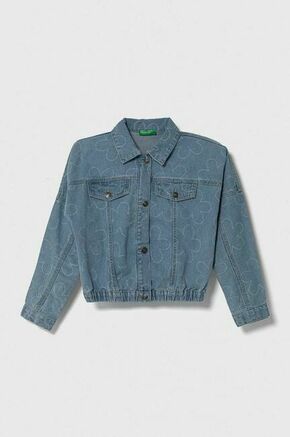 Otroška jeans jakna United Colors of Benetton - modra. Otroški jakna iz kolekcije United Colors of Benetton. Nepodložen model