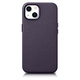 iCARER case usnjena torbica za iphone 14 plus temno vijolična (združljiva z magsafe)