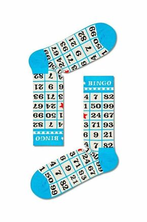 Nogavice Happy Socks Bingo turkizna barva - turkizna. Visoke nogavice iz kolekcije Happy Socks. Model izdelan iz elastičnega