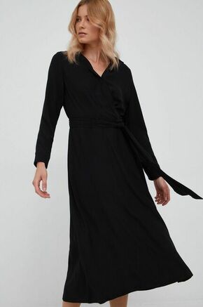 Obleka Lauren Ralph Lauren črna barva