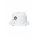 Otroški bombažni klobuk Polo Ralph Lauren bela barva - bela. Otroške klobuk iz kolekcije Polo Ralph Lauren. Model z ozkim robom, izdelan iz vzorčastega materiala.