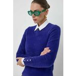 Pulover Morgan ženski, vijolična barva - vijolična. Pulover iz kolekcije Morgan. Model izdelan iz srednje debele raztegljive pletenine. Poliester zagotavlja visoko odpornost na mečkanje.