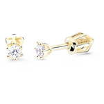 Cutie Diamonds Nežni uhani iz rumenega zlata z diamanti DZ8020-30-00-X-1