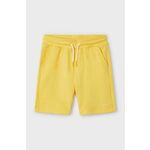 Otroške kratke hlače Mayoral rumena barva - rumena. Otroški kratke hlače iz kolekcije Mayoral. Model izdelan iz gladke pletenine.