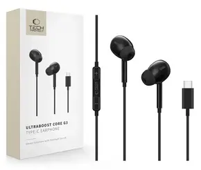 Slušalke TECH-PROTECT ULTRABOOST TYPE-C slušalke CORE G3 črne