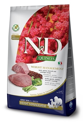N&amp;D Quinoa DOG Weight Management Jagnječje meso in br. 7 kg