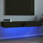 vidaXL TV omarica z LED lučkami 2 kosa črna 60x35x15,5 cm