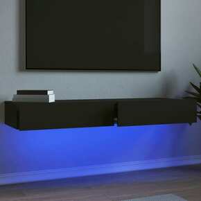 VidaXL TV omarica z LED lučkami 2 kosa črna 60x35x15