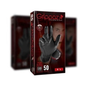 GRIPPAZ Nitrilne rokavice črne 50kos XL-10