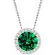 Preciosa Srebrna ogrlica Lynx Emerald 5268 66 (veriga, obesek) srebro 925/1000