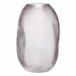 Siva steklena vaza Hübsch Glam, višina 30 cm