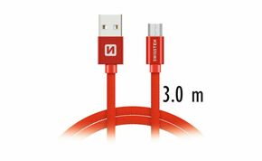 SWISSTEN podatkovni kabel Textile USB(micro USB