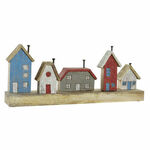 NEW Okrasna Figura DKD Home Decor Pisana Železo Hiše (60 x 10 x 24 cm)