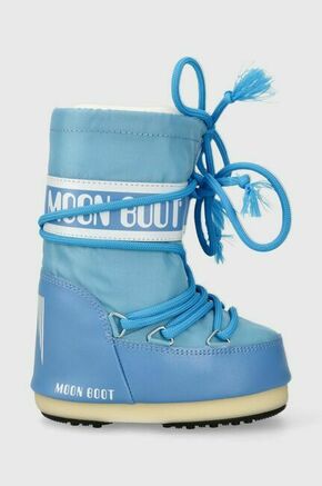 Otroške snežke Moon Boot - modra. Zimski čevlji iz kolekcije Moon Boot. Podloženi model izdelan iz sintetičnega materiala.