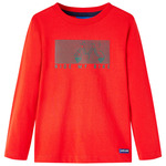 vidaXL Otroška majica z dolgimi rokavi rdeča 128