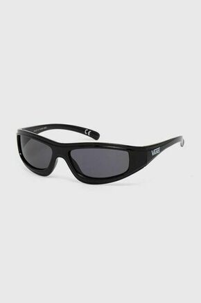 Sončna očala Vans črna barva - črna. Sončna očala iz kolekcije Vans. Model z enobarvnimi stekli in okvirji iz plastike. Ima filter UV 400.