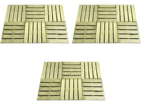 VIDAXL Talne plošče 18 kosov 50x50 cm lesene zelene