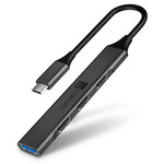 CONNECT IT USB-C vozlišče, (1xUSB-A 3.0, 3xUSB-A 2.0), zunanje, antracit
