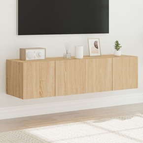 Vidaxl Stenske TV omarice z LED 2 kosa sonoma hrast 60x35x31 cm