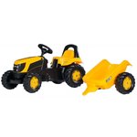 Rolly Toys traktor s prikolico na pedala JCB, rumen