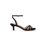 Lauren Ralph Lauren sandali z nizko peto semišasti Kendyl Kttn črna 802P06395008.001