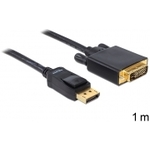 Delock Displayport moški / DVI24 + 1 moški kabel, 1 m