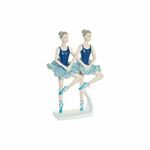 NEW Okrasna Figura DKD Home Decor Modra Romantično Baletni Plesalec 14 x 7,5 x 21,5 cm
