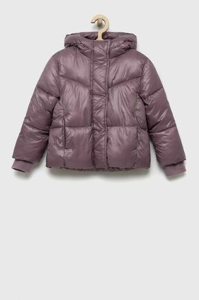 Otroška jakna GAP vijolična barva - vijolična. Otroška Jakna iz kolekcije GAP. Podloženi model izdelan iz vzorčastega materiala.