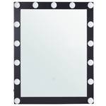 Beliani Stensko ogledalo LED kovinsko 50 x 60 cm črno ODENAS