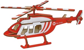 Woodcraft Lesena 3D sestavljanka Transportni helikopter