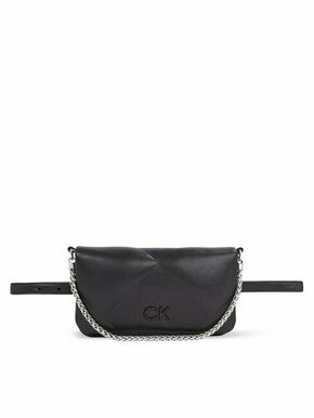 Calvin Klein torba za okoli pasu Quilt K60K611668 Črna