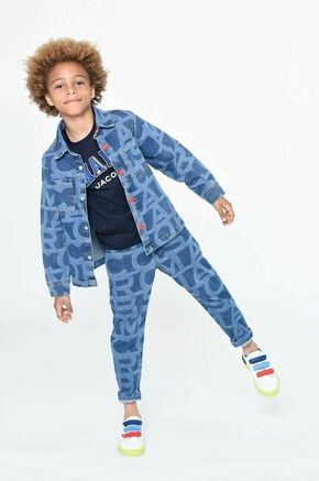 Otroška jeans jakna Marc Jacobs siva barva - siva. Otroški Jakna iz kolekcije Marc Jacobs. Nepodložen model