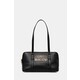 Usnjena torbica Love Moschino črna barva, JC4332PP0NK1300A - črna. Srednje velika torbica iz kolekcije Love Moschino. Model na zapenjanje, izdelan iz kombinacije naravnega usnja in sintetičnega materiala.